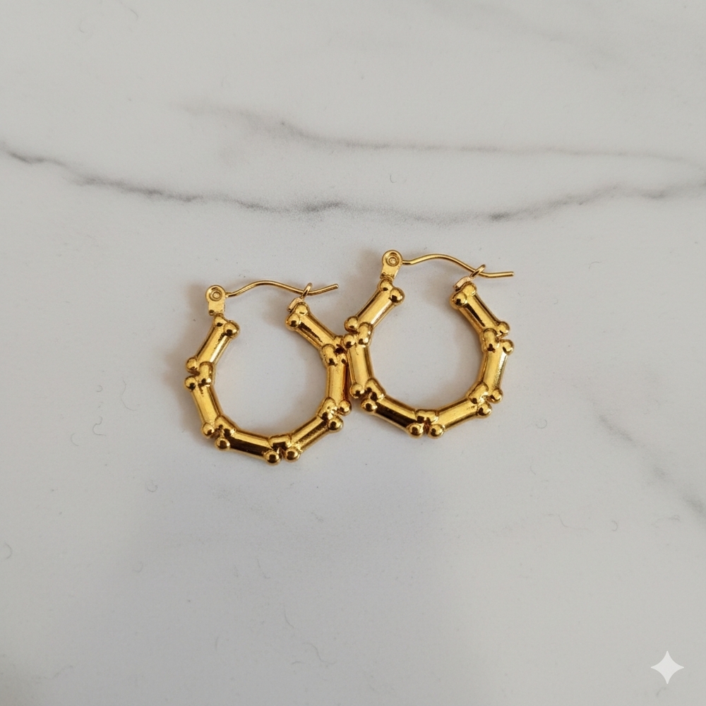 Stainless Steel Gold Hoop Earrings